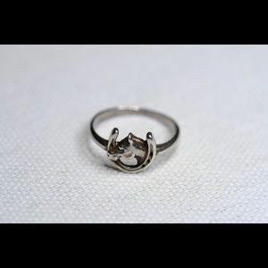 Sterling silver horseshoe ring